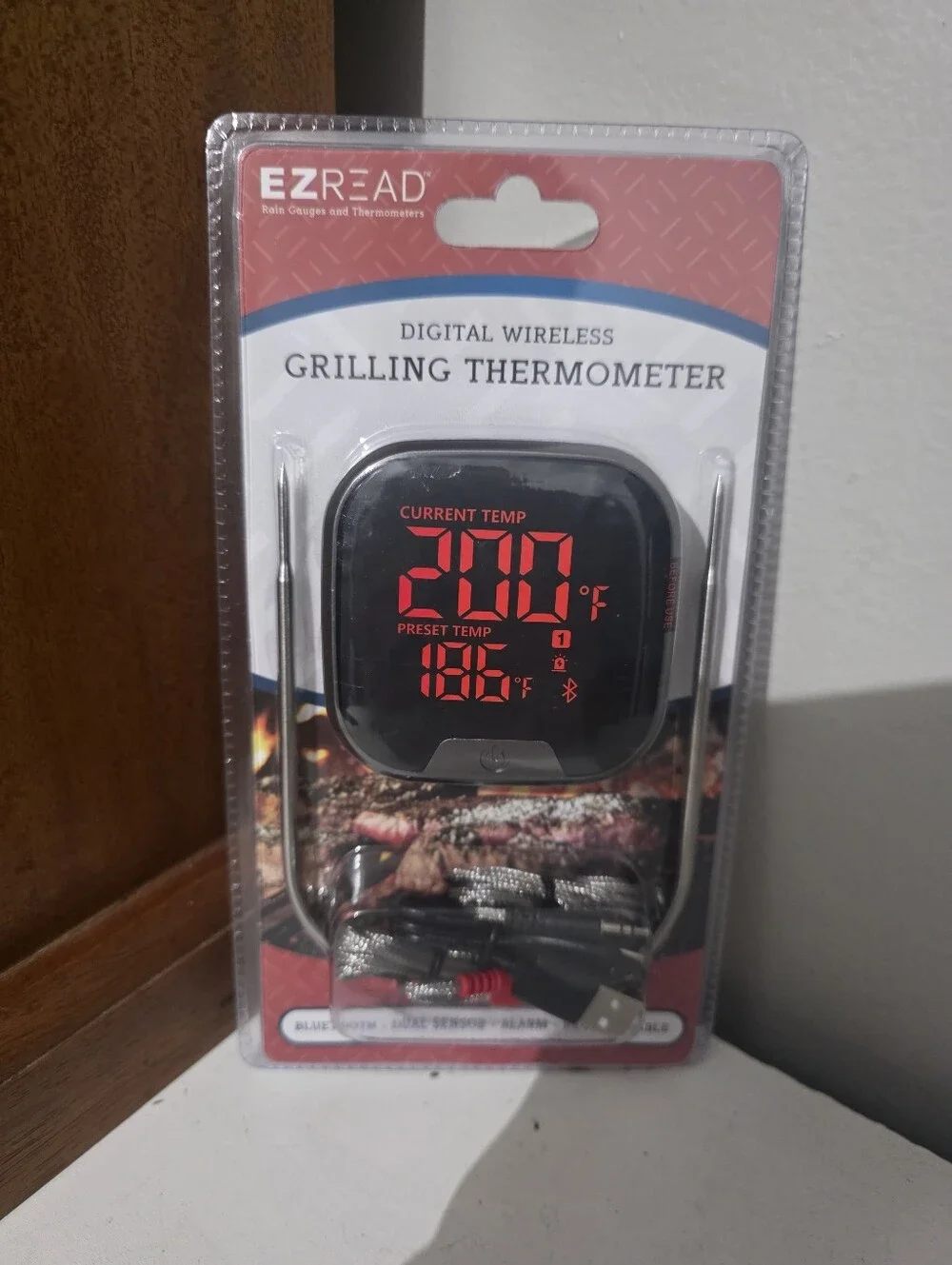 NIP EZ Read Digital Wireless Grilling Thermometer with Bluetooth SEALED